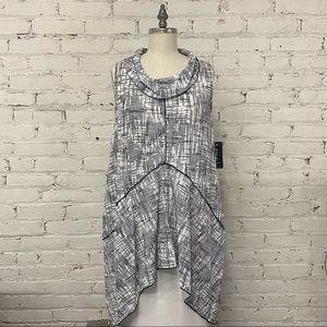 2430 Yushi Sleeveless Cowl-Neck Top - White